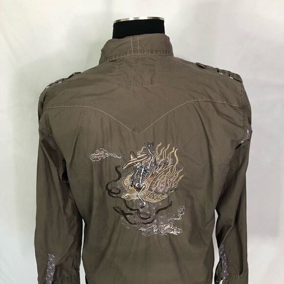 Quicksilver Limited Collection Embroidered Button Down Shirt - Men’s L - Picture 6 of 7